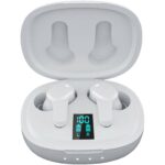 Prixton TWS159 ENC and ANC earbuds – White front view
