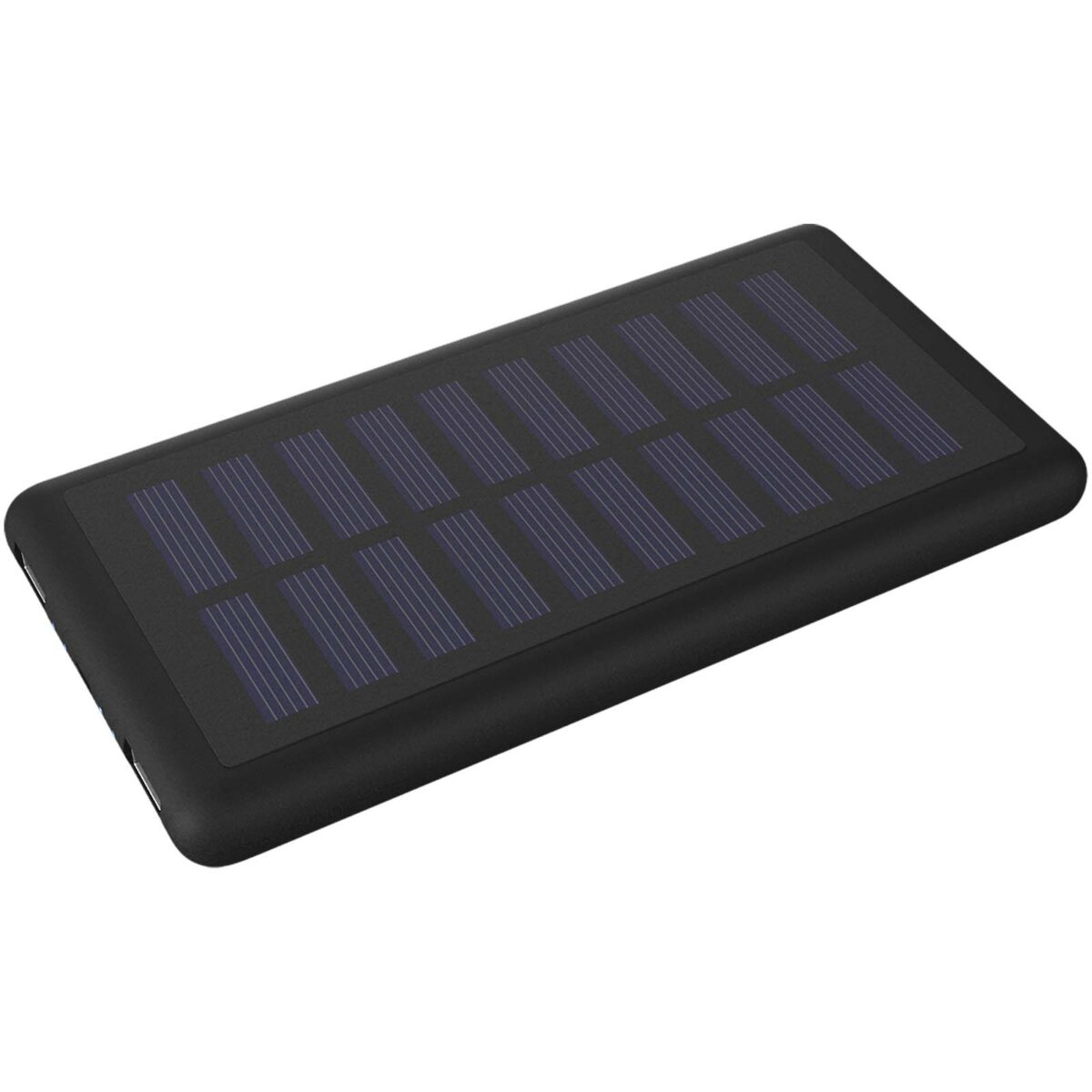 SCX.design P30 8000 mAh light-up solar power bank – Solid black back view