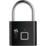 SCX.design T11 smart fingerprint padlock – Solid black with logo