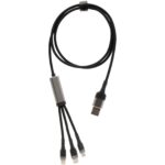 SCX.design C53 100W 5-in-1 rPET ultra fast charging cable – Gun metal back view