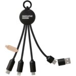 SCX.design C14 20W 5-in-1 charging cable – Solid black back view