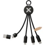 SCX.design C14 20W 5-in-1 charging cable – Solid black front view