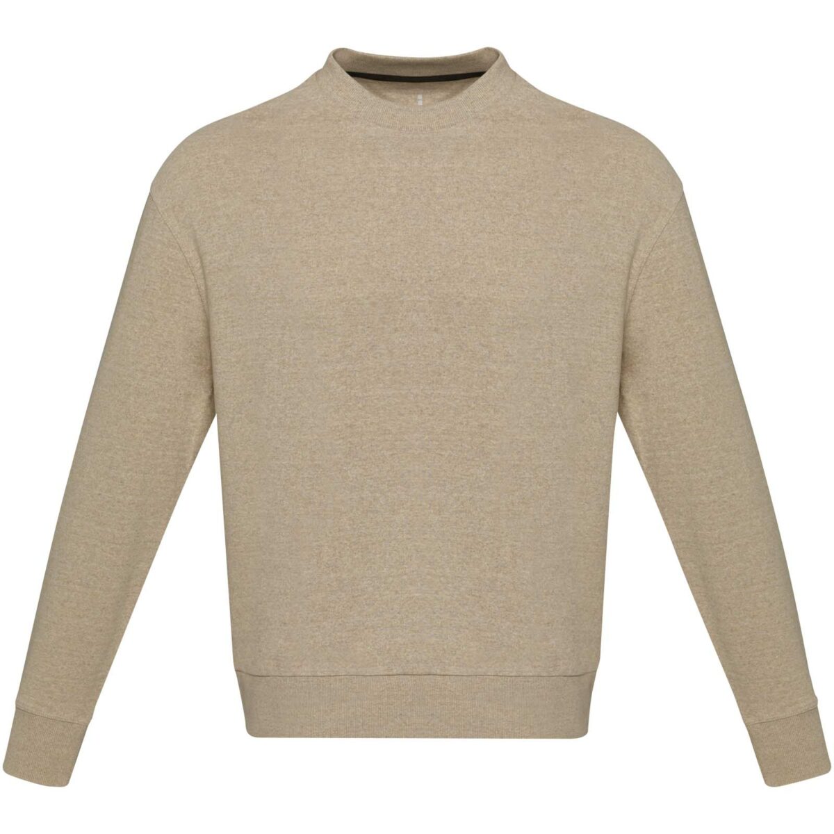 Jet unisex Aware™ recycled crewneck sweater – Oatmeal front view