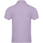 Akoya GRS recycled terry unisex polo – Lilac back view