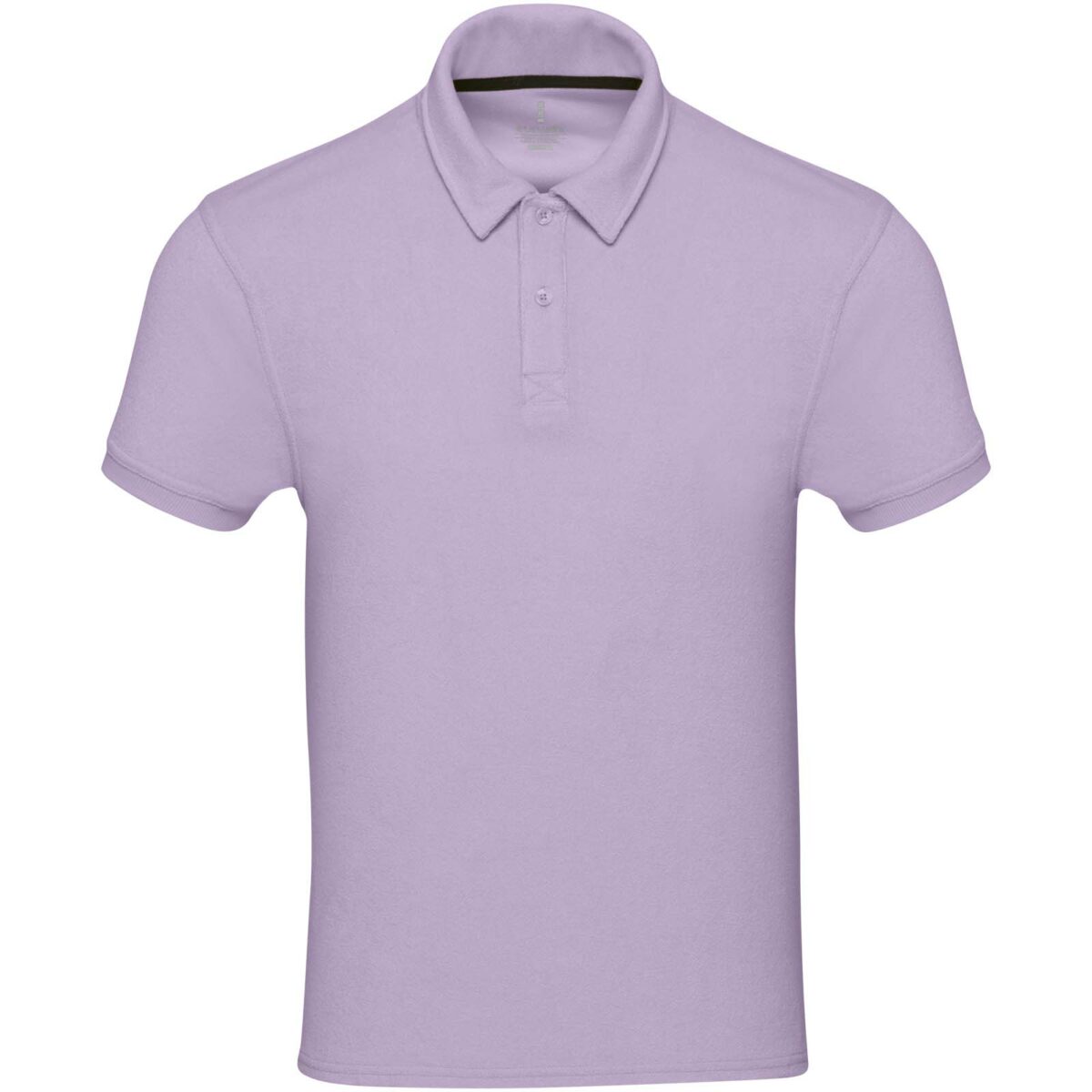 Akoya GRS recycled terry unisex polo – Lilac front view