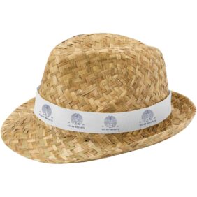 Pricus straw hat – White with logo