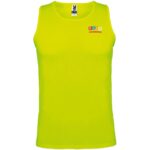 Andre kids sports vest – Fluor Yellow with logo