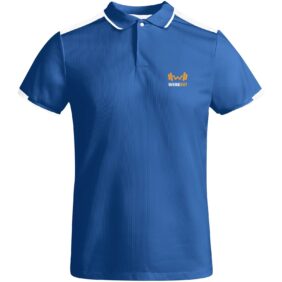 Tamil short sleeve kids sports polo – Royal blue with logo