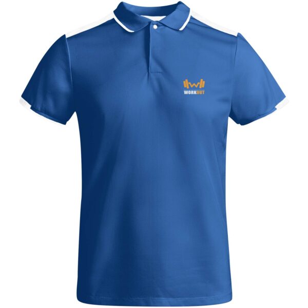 Tamil short sleeve kids sports polo – Royal blue with logo