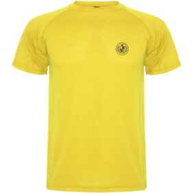 Montecarlo short sleeve kids sports t-shirt – Yellow with logo