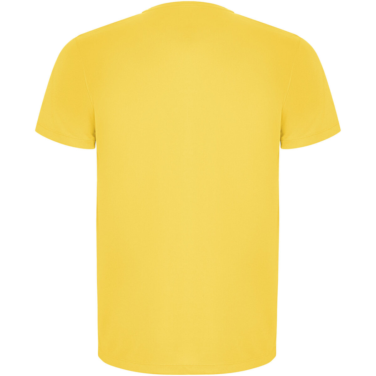 Imola short sleeve kids sports t-shirt – Yellow back view