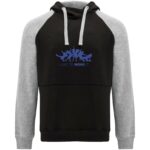 Badet kids two-tone hoodie – Solid black with logo