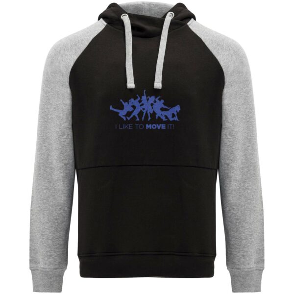 Badet kids two-tone hoodie – Solid black with logo