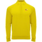 Epiro long sleeve kids quarter zip sweatshirt – Yellow with logo
