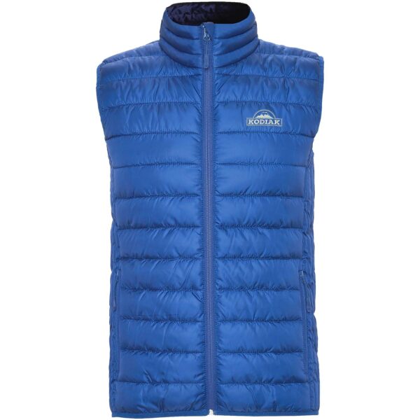 Oslo kids insulated bodywarmer – Electric Blue with logo