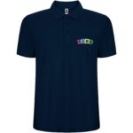 Pegaso Premium short sleeve kids polo – Navy Blue with logo