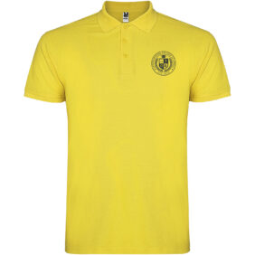 Star short sleeve kids polo – Yellow with logo