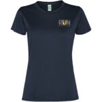Slam short sleeve women's sports t-shirt – Navy Blue with logo