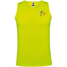Andre men's sports vest – Fluor Yellow with logo