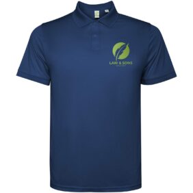 Tormo short sleeve men's polo – Navy Blue with logo