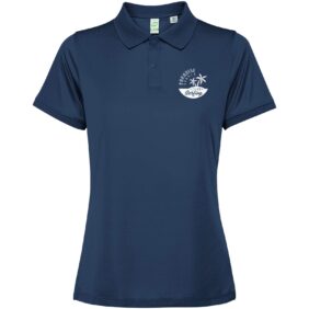 Tormo short sleeve women's polo – Navy Blue with logo