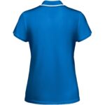 Tamil short sleeve women's sports polo – Royal blue back view