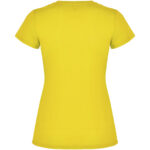 Montecarlo short sleeve women's sports t-shirt – Yellow back view