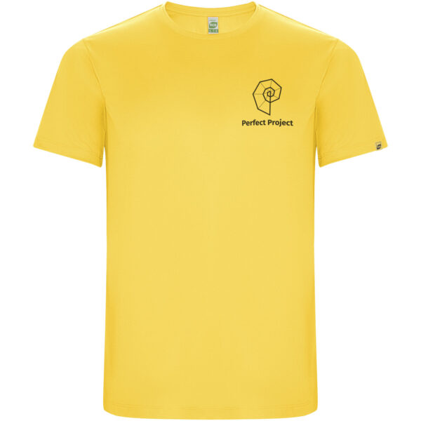 Imola short sleeve men's sports t-shirt – Yellow with logo