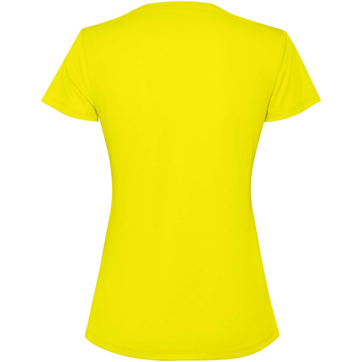 Estoril short sleeve women's t-shirt – Fluor Yellow back view