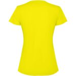 Estoril short sleeve women's t-shirt – Fluor Yellow back view