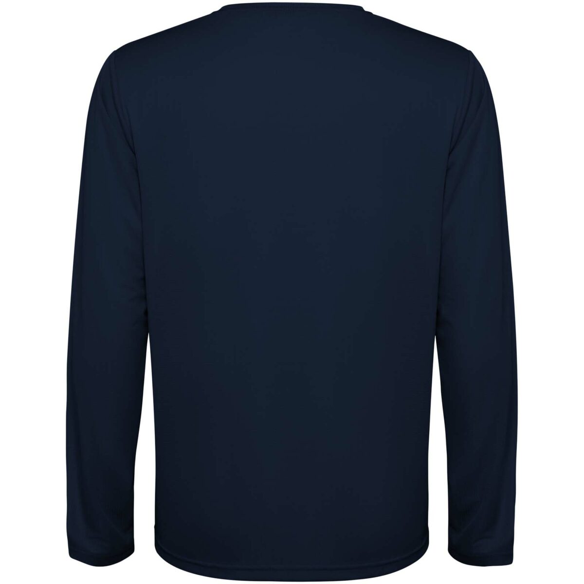Estoril long sleeve unisex t-shirt – Navy Blue back view