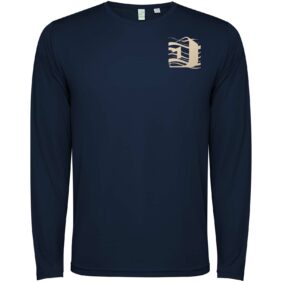 Estoril long sleeve unisex t-shirt – Navy Blue with logo