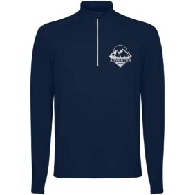 Estambul long sleeve men's half zip sweatshirt – Navy Blue with logo