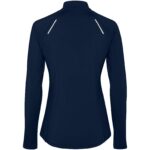 Estambul long sleeve women's half zip sweatshirt – Navy Blue back view