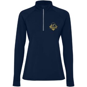 Estambul long sleeve women's half zip sweatshirt – Navy Blue with logo