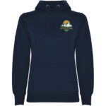 Urban women's hoodie – Navy Blue with logo