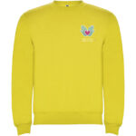 Clasica unisex crewneck sweater – Yellow with logo
