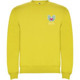 Clasica unisex crewneck sweater – Yellow with logo
