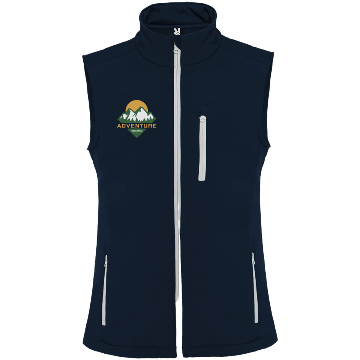 Nevada unisex softshell bodywarmer – Navy Blue with logo
