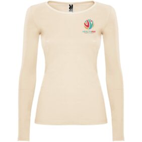 Extreme long sleeve women's t-shirt – Sand with logo