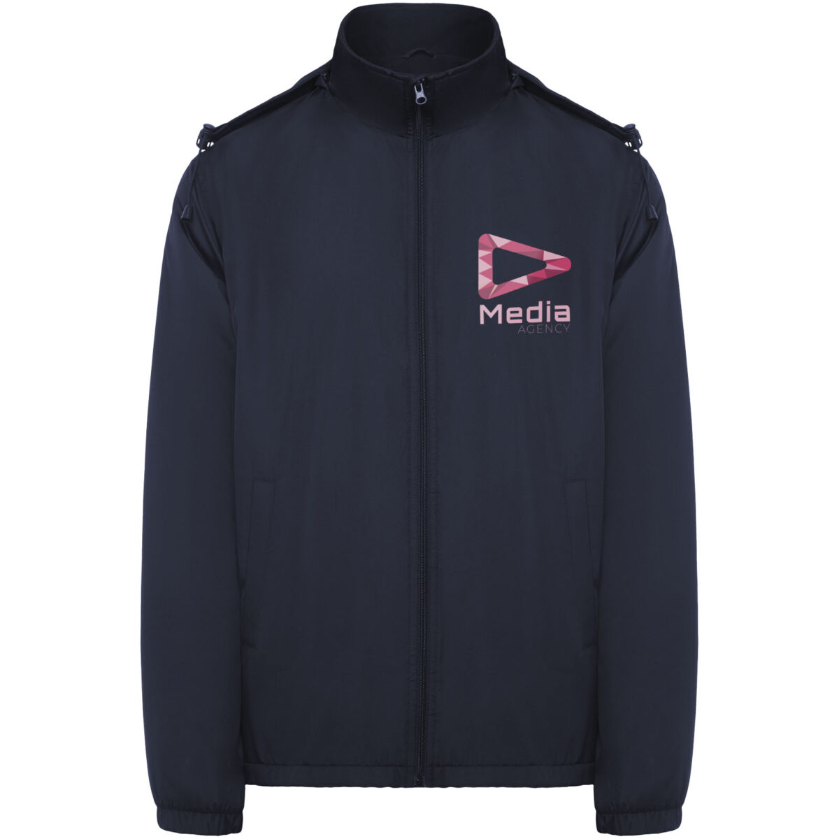 Makalu unisex insulated jacket – Navy Blue with logo