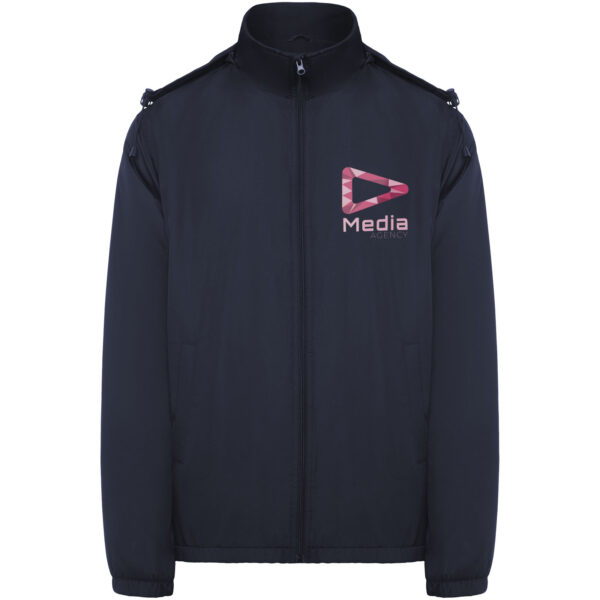 Makalu unisex insulated jacket – Navy Blue with logo