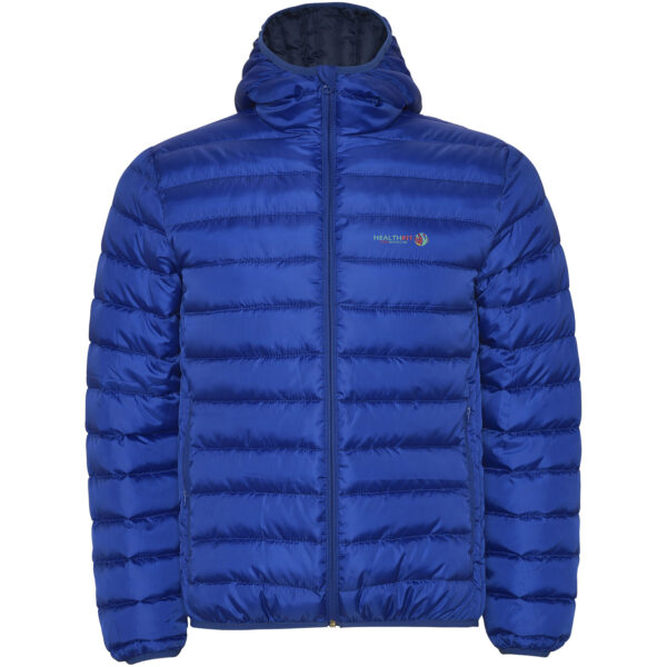 Norway men's insulated jacket – Electric Blue with logo