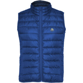 Oslo women's insulated bodywarmer – Electric Blue with logo