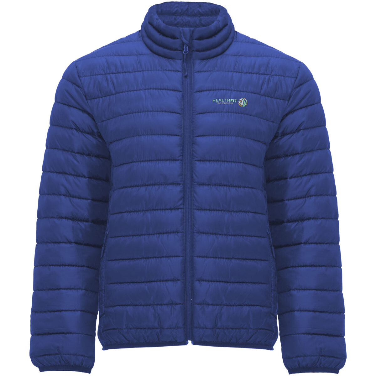 Finland men's insulated jacket – Electric Blue with logo