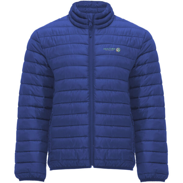 Finland men's insulated jacket – Electric Blue with logo