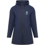 Sitka women's raincoat – Navy Blue with logo