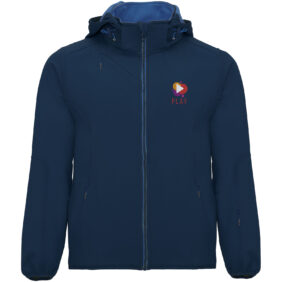 Siberia unisex softshell jacket – Navy Blue with logo