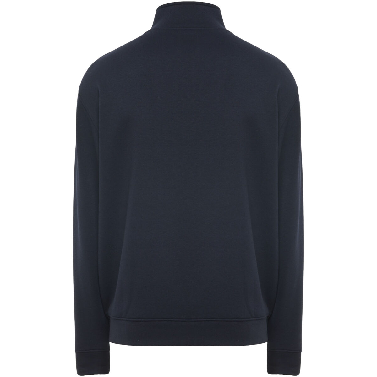 Ulan unisex full zip sweater – Navy Blue back view