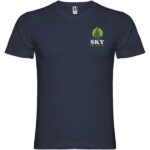 Samoyedo short sleeve men's v-neck t-shirt – Navy Blue with logo